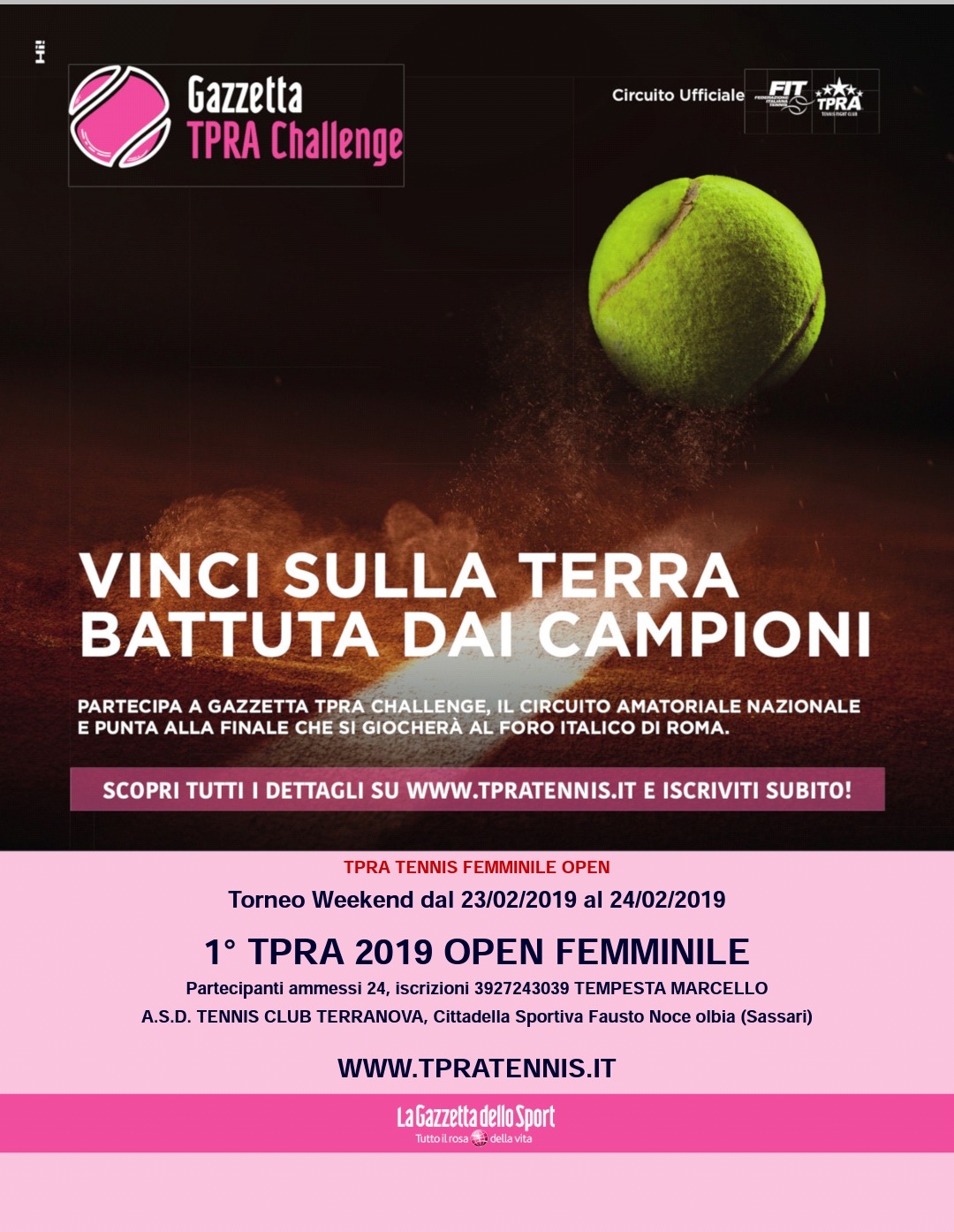 PRIMO TPRA 2019 OPEN FEMMINILE