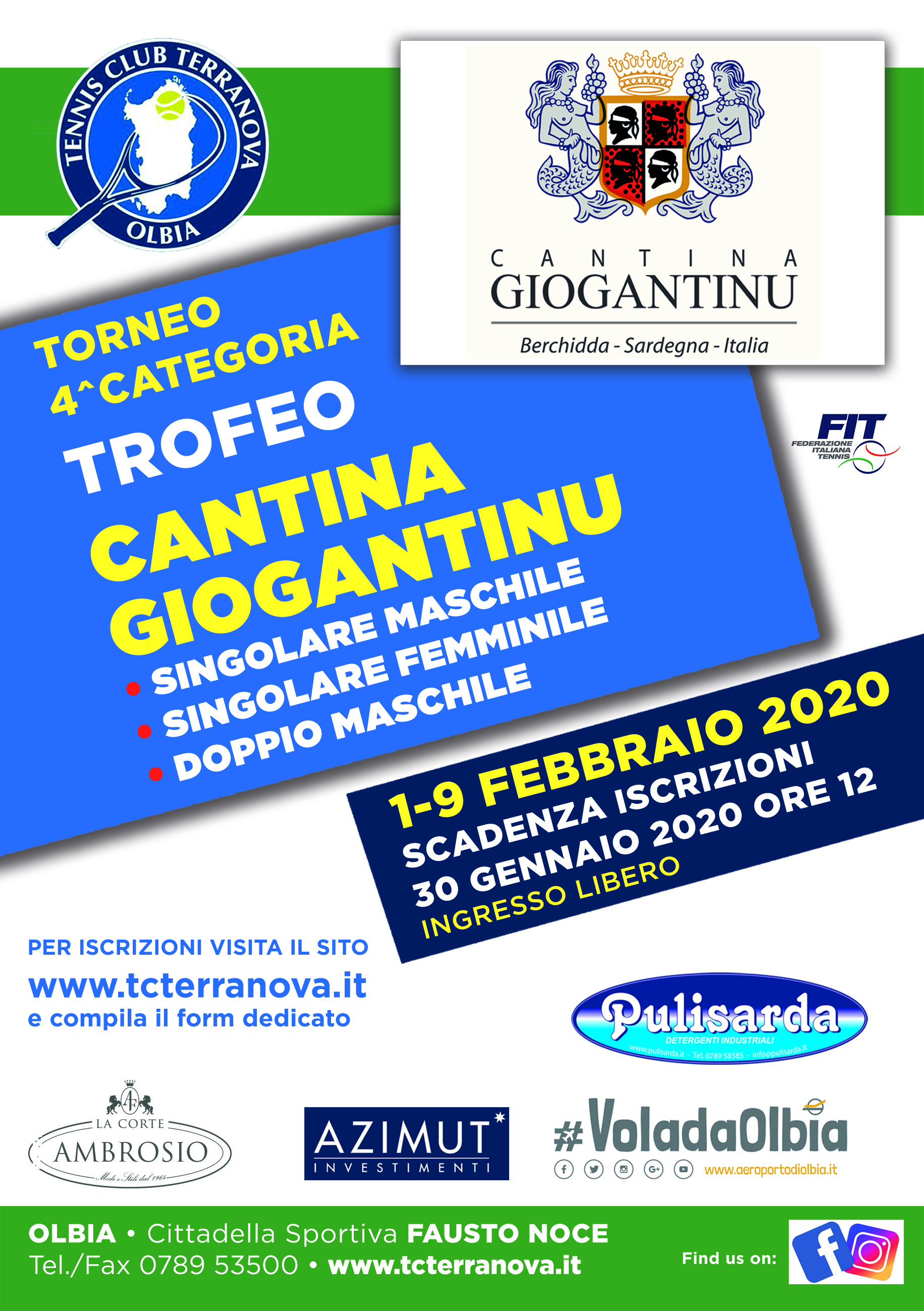 Torneo 4^ cat Maschile Femminile Cantina Giogantinu