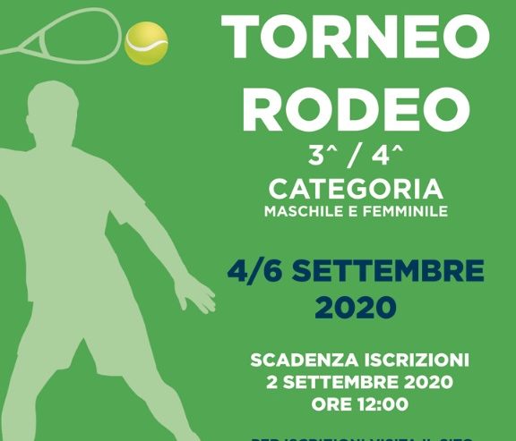 SAR – Torneo Rodeo 3^ – 4^ Categoria M/F 4-6 Settembre 2020