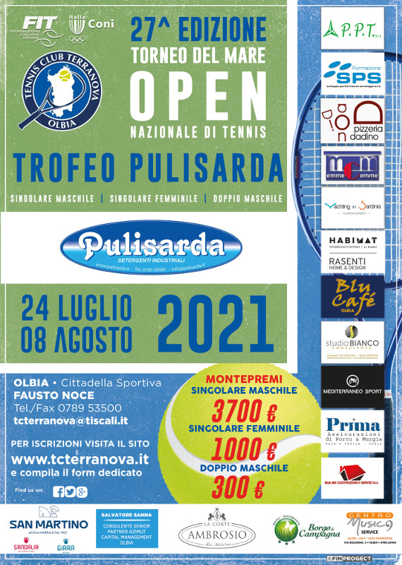 TORNEO DEL MARE 2021 OPEN NAZIONALE DI TENNIS M/F – TROFEO PULISARDA
