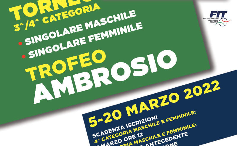 Torneo Trofeo cat M/F Ambrosio 2022