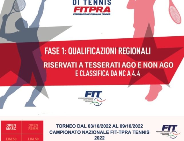Campionato italiano Fit-Tpra Tennis 2022